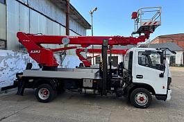 АГП КЭМЗ Т-24 на шасси DONGFENG C80N (Евро-5, 4х2), однорядка, стрела вперед, поворотная люлька