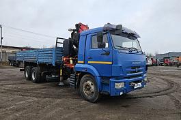 КМУ КАМАЗ 65117 (Евро-4) +FASSI F215+ борт сталь 6,8м. б/у (2017г. пробег 313 411 км.) (0176)