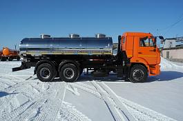 Автоцистерна 56874-0000010-02 КамАЗ-65115 (пищевая, 3 отс., нерж)