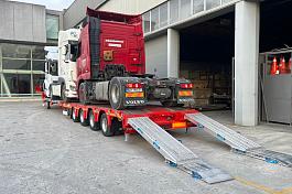 Полуприцеп трал Тягачевоз Kassbohrer LOWBED(ISO PAKCS),4 оси раздв.,ССУ 1150 мм,приставные аппарели