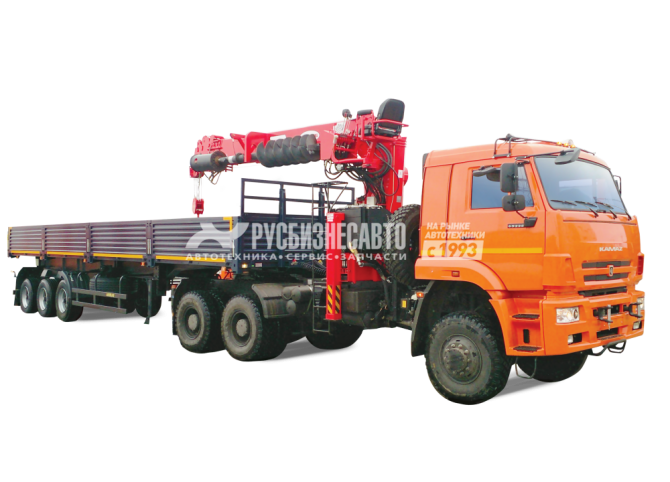 Купить АВТОМАСТЕР мод. 9408-10, п/п бортовой под тягач с КМУ, коники, ССУ 1350, 3 оси  Ceylan в компании Русбизнесавто - изображение 1