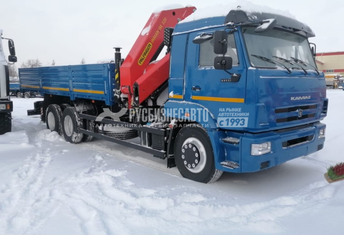 Купить КМУ КАМАЗ 65117-3010-48 (Евро-5) + ИНМАН ИМ-320 нижнее управление + борт сталь 6,8м. + доп. опоры в компании Русбизнесавто - изображение 1