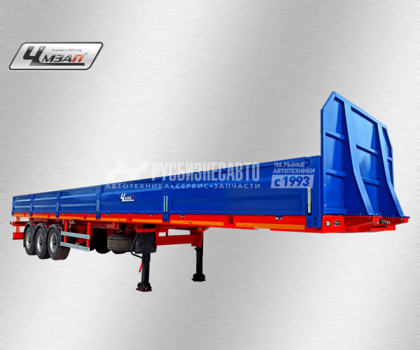 Купить ЧМЗАП 99064-031-ПМ43-01 П/п бортовой, ССУ1150, 3-осн, 13,5м борт, стаканы под коники, БЕЗ КОНИКОВ в компании Русбизнесавто - изображение 1