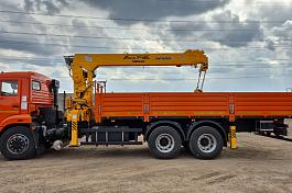 КМУ КАМАЗ 65115-606058-48 (Евро-5) + SOOSAN SCS746L верх.упр. + борт сталь 6,6м.