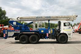 АГП КЛИНЦЫ АГП-36-5К (36м.) на шасси КАМАЗ-43118-50, однорядка, стрела вперед